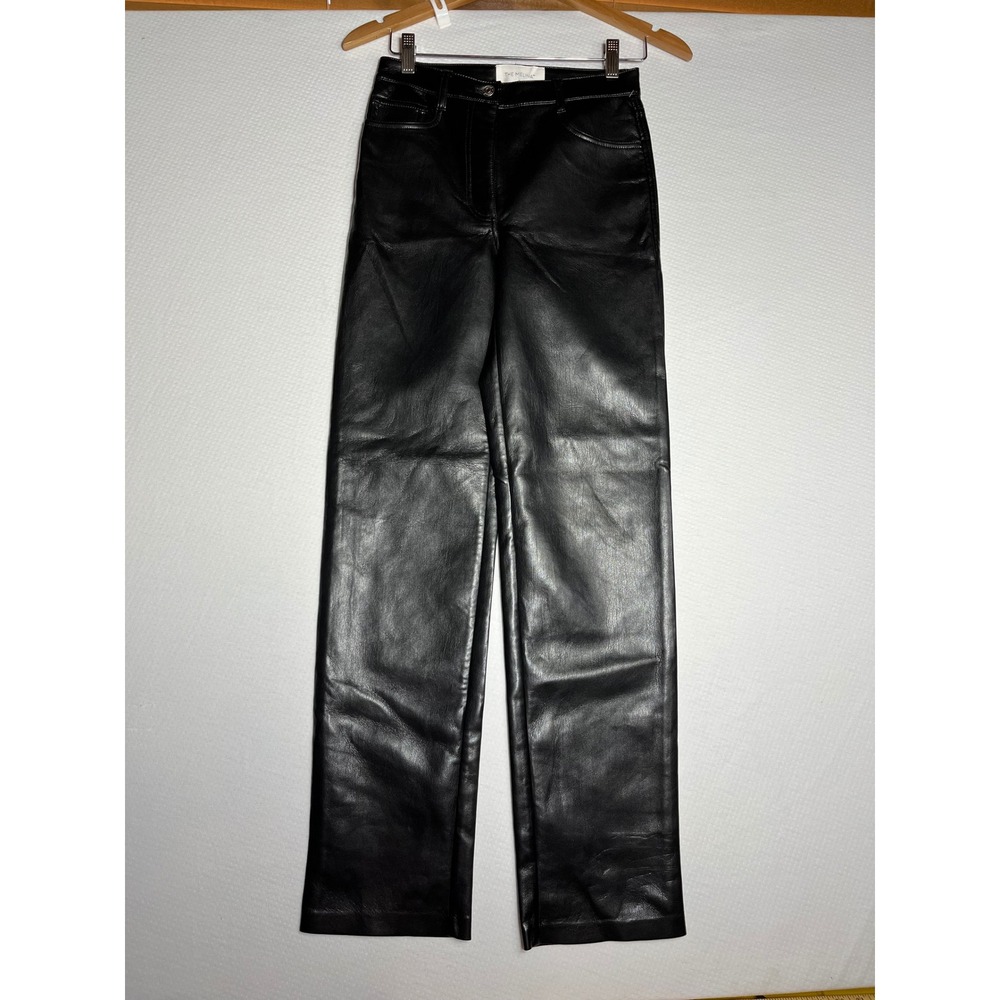 The Melina Pant Aritzia Wilfred Women 2 Black Straight Leg High  Faux leather